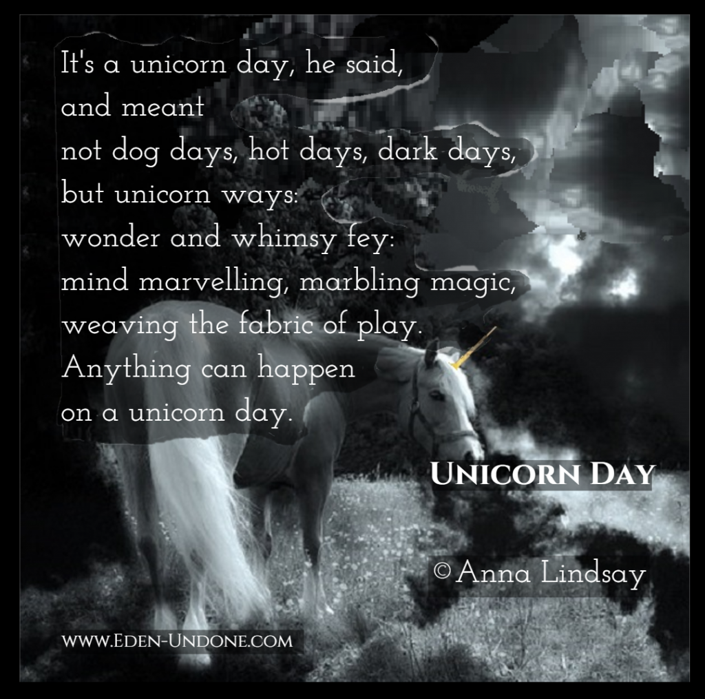 POEMS Unicorn Day Eden Undone